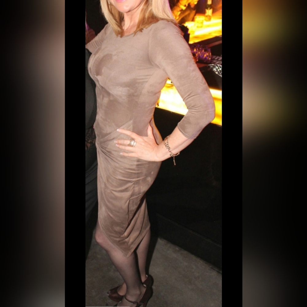 Faux Suede bodycon Dress